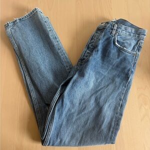 AGOLDE 90s Pinch Waist Jeans – Size 27 – Distressed Straight Leg Denim